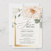  Elegant Pastel Flower Bridal Shower 招待状 (正面)