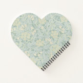 Elegant Pastel Green Jasmine Floral Pattern ノートブック (裏面)