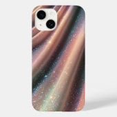 Elegant Pastel Iridescent Glitter Silk Waves Shimm Case-Mate iPhoneケース (裏面)