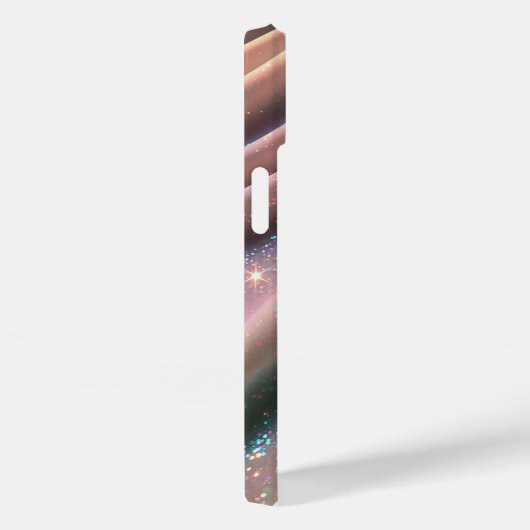 Elegant Pastel Iridescent Glitter Silk Waves Shimm Case-Mate iPhoneケース (裏面 / 右)