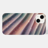 Elegant Pastel Iridescent Glitter Silk Waves Shimm Case-Mate iPhoneケース (裏面 (横))