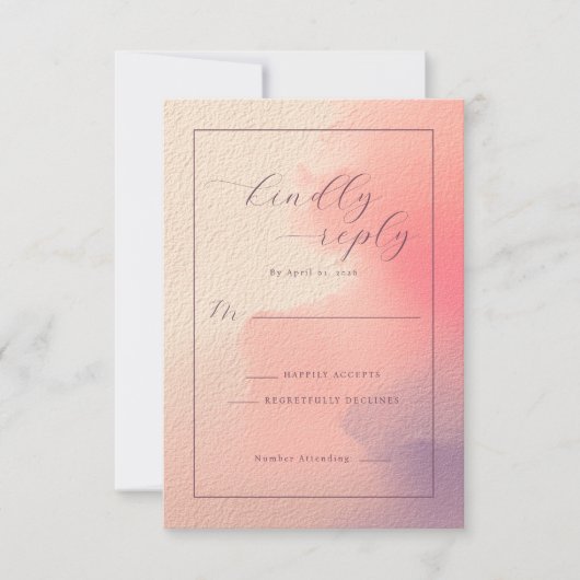 Elegant Pastel Ombre RSVP (正面)