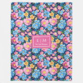 Elegant Pastel Pink Blanket Custom Wedding Gift フリースブランケット (正面)