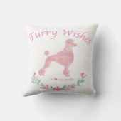 Elegant Pastel Pink Poodle | Custom Christmas Gift クッション (裏面)