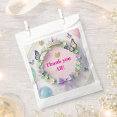 Elegant Pastel Quinceañera Favor Bags with balloon フェイバーバッグ (クリップ留めされた状態)