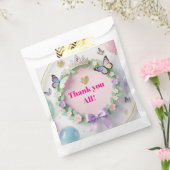 Elegant Pastel Quinceañera Favor Bags with balloon フェイバーバッグ (封をした状態)