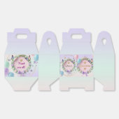 Elegant Pastel Quinceañera Place Cards フェイバーボックス (見開き)