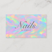 Elegant Pastel Rainbow Abstract Nail Artist 名刺 (正面)