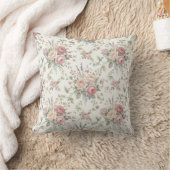 Elegant Pastel Roses Shabby Chic クッション (ブランケット)