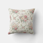 Elegant Pastel Roses Shabby Chic クッション (裏面)