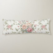 Elegant Pastel Roses Shabby Chic ボディピロー (裏面)