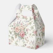 Elegant Pastel Roses Shabby Chic Bridal Shower フェイバーボックス (裏面サイド)