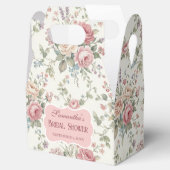 Elegant Pastel Roses Shabby Chic Bridal Shower フェイバーボックス (オープン)