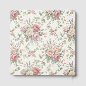 Elegant Pastel Roses Shabby Chic  Wedding ゲストブック (裏面)