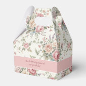 Elegant Pastel Roses Shabby Chic Wedding フェイバーボックス (裏面サイド)