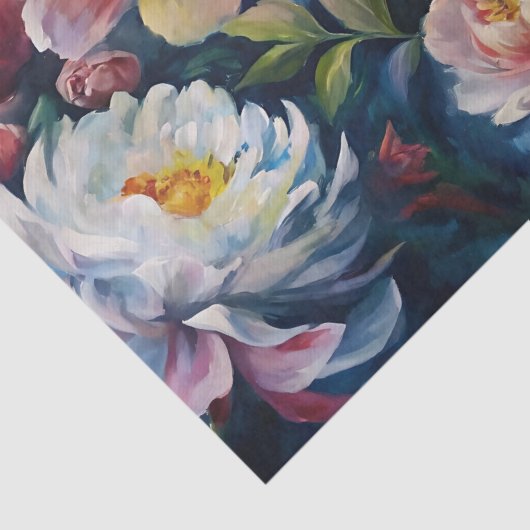 Elegant Pastel Spring Flowers Decoupage 薄葉紙 (詳細)