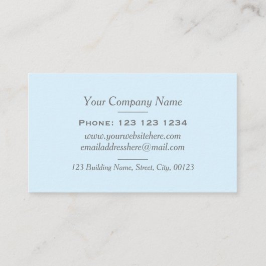 Elegant Pastel Stripes White Border Professional 名刺 (裏面)