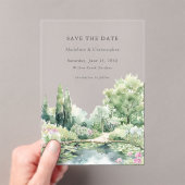 Elegant Pastel Summer Garden Wedding アクリル招待状 (インサイチュ (ポータブル))