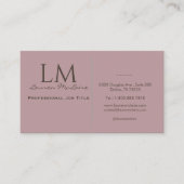 Elegant Pastel Taupe Pink QR Code Business Card 名刺 (正面)