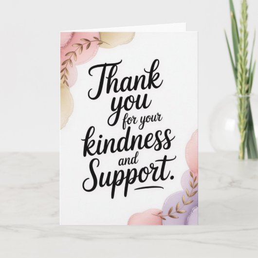 Elegant Pastel Thank You Card for Female Coworker カード (正面)