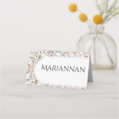 Elegant Pastel Vintage Floral Wedding  プレイスカード (裏面)