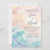 Elegant Pastel Watercolor Invitation | Soft Blush 招待状 (正面)