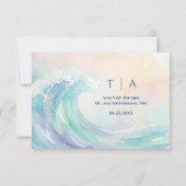 Elegant Pastel Watercolor Rsvp  | Soft Blush   (裏面)