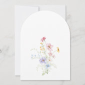 Elegant Pastel Wildflower Garden Arch Wedding 招待状 (裏面)