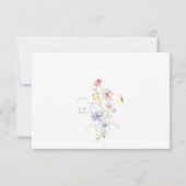 Elegant Pastel Wildflower Garden Wedding 出欠カード (裏面)