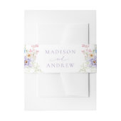 Elegant Pastel Wildflower Garden Wedding 招待状ベリーバンド (正面例)