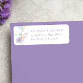 Elegant Pastel Wildflower Wedding Return Address ラベル