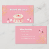 Elegant Pastry Chef Business Card – Custom Contact 名刺 (正面/裏面)