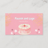 Elegant Pastry Chef Business Card – Custom Contact 名刺 (正面)