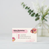 Elegant Pastry Chef Business Card – Custom Contact 名刺 (スタンド正面)