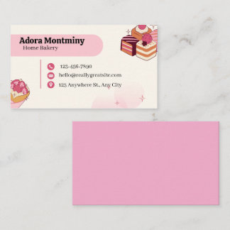 Elegant Pastry Chef Business Card – Custom Contact 名刺