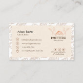 Elegant Pastry Chef Social Media Icon Beige Bakery 名刺 (裏面)