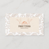 Elegant Pastry Chef Social Media Icon Beige Bakery 名刺 (正面)
