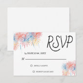 Elegant Patriotic 4th of July Wedding RSVP Card (正面/裏面)