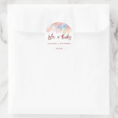 Elegant Patriotic Fireworks | 4th of July Wedding  ラウンドシール (バッグ)