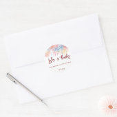 Elegant Patriotic Fireworks | 4th of July Wedding  ラウンドシール (封筒)