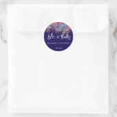 Elegant Patriotic Fireworks | 4th of July Wedding  ラウンドシール (バッグ)