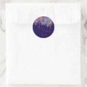 Elegant Patriotic Fireworks | 4th of July Wedding  ラウンドシール (バッグ)