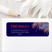 Elegant Patriotic Fireworks | 4th of July Wedding  ラベル (インサイチュ)