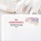 Elegant Patriotic Fireworks | 4th of July Wedding  ラベル (インサイチュ)