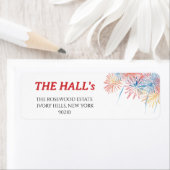 Elegant Patriotic Fireworks | 4th of July Wedding  ラベル (インサイチュ)