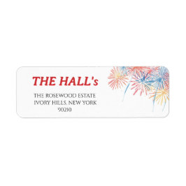 Elegant Patriotic Fireworks | 4th of July Wedding  ラベル