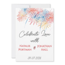 Elegant Patriotic Fireworks | 4th of July Wedding 