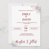 Elegant Patriotic Fireworks | 4th of July Wedding  招待状 (裏面)
