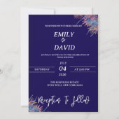 Elegant Patriotic Fireworks | 4th of July Wedding  招待状 (裏面)