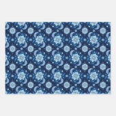 Elegant Patriotic Floral 3 Flat Sheets Gift Wrap ラッピングペーパーシート (正面3)